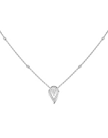 Fiery White Gold Diamond Necklace