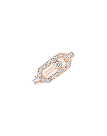 Move Uno Pavé Clip Pink Gold Diamond Earrings