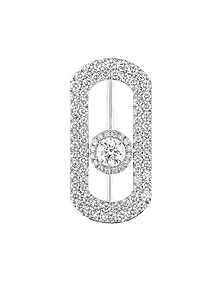 So Move White Gold Pavé Brooch