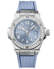 Big Bang One Click Steel Coal Blue Diamonds / 33mm