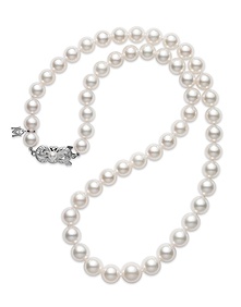 Akoya Pearl 7.5x7.0mm A1 Necklace 16inch White Gold