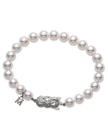 Akoya Pearl 7.0x6.5mm A1 Bracelet White Gold