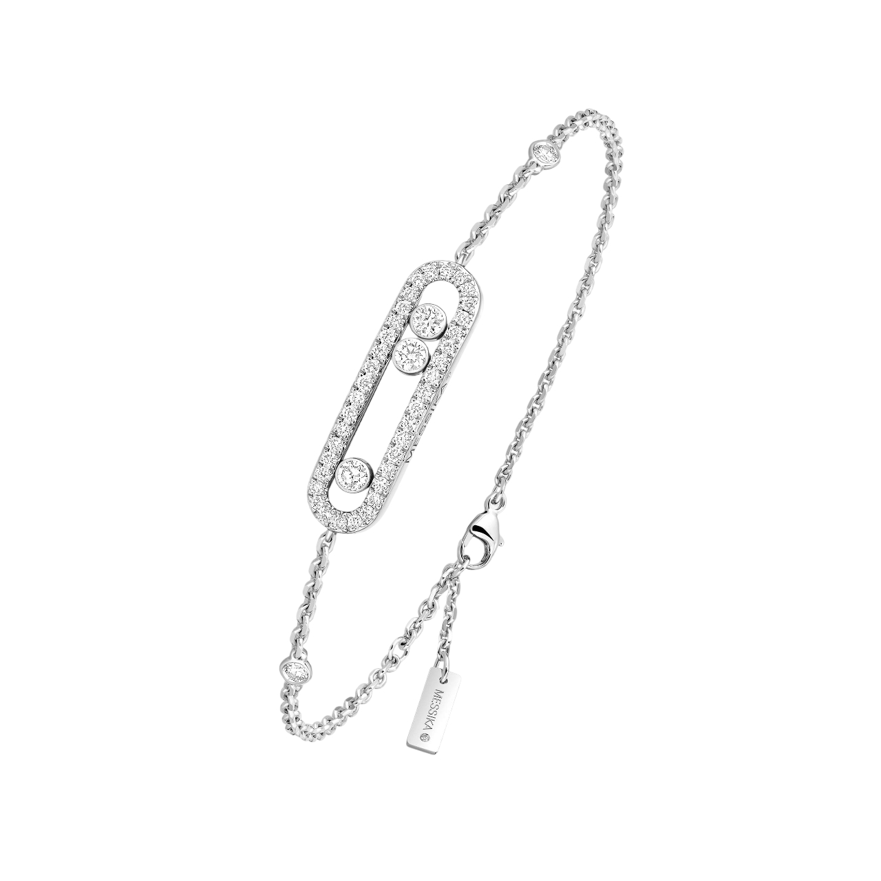 Women Jewellery  MESSIKA, Baby Move White Gold Diamond Pavé Bracelet, SKU: 04325-WG | watchphilosophy.co.uk