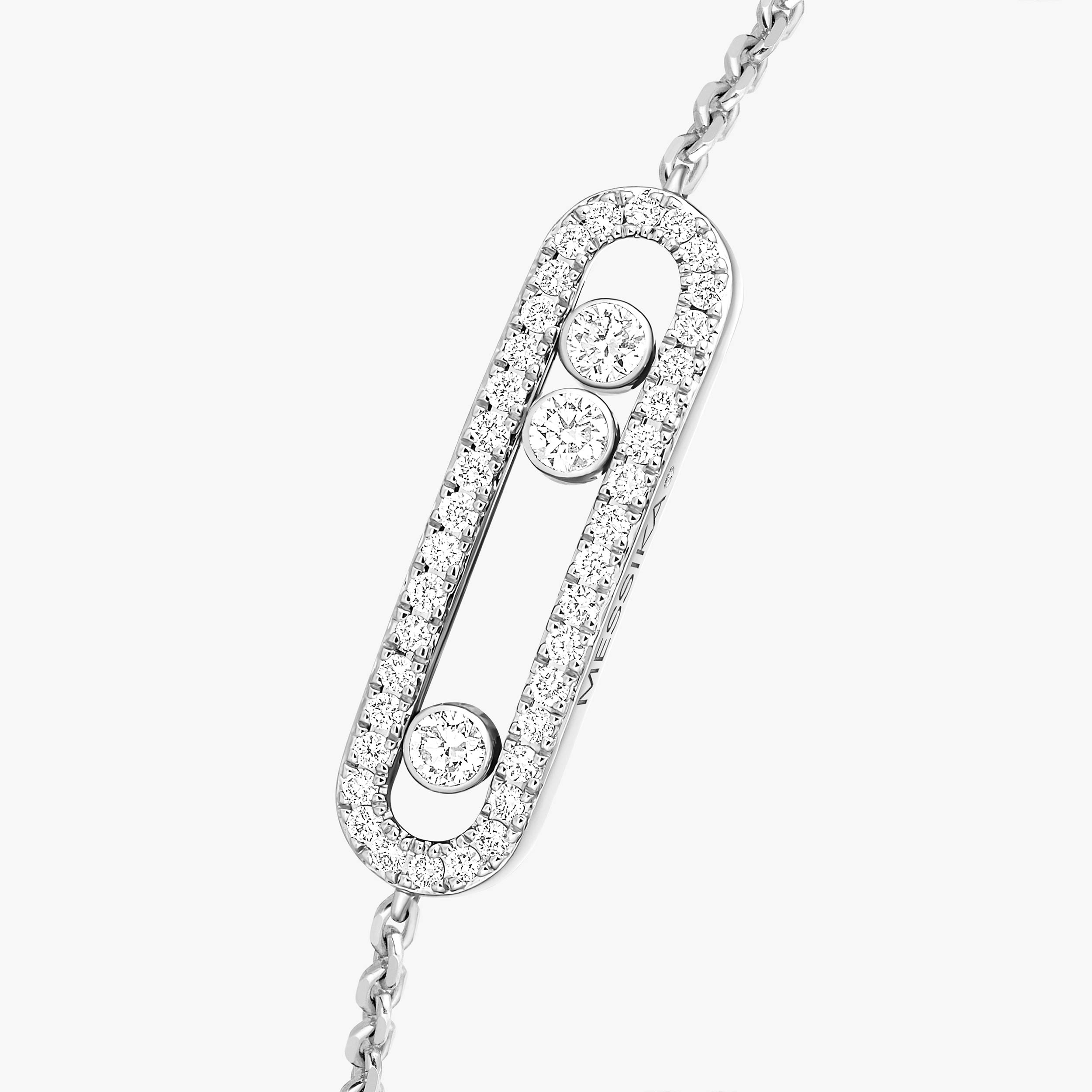 Women Jewellery  MESSIKA, Baby Move White Gold Diamond Pavé Bracelet, SKU: 04325-WG | watchphilosophy.co.uk
