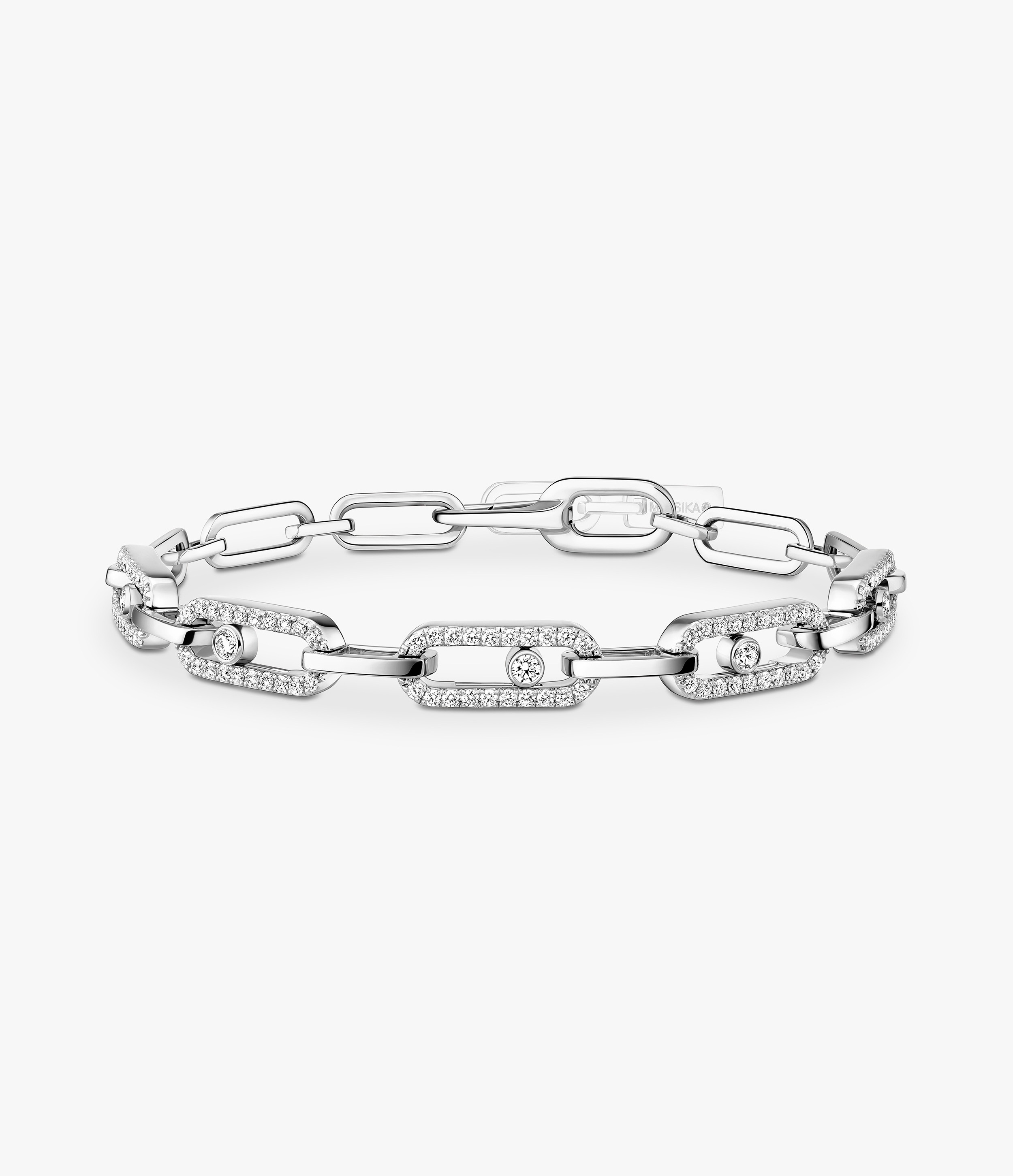 Women Jewellery  MESSIKA, Move Link Multi White Gold Diamond Bracelet, SKU: 12187-WG | watchphilosophy.co.uk