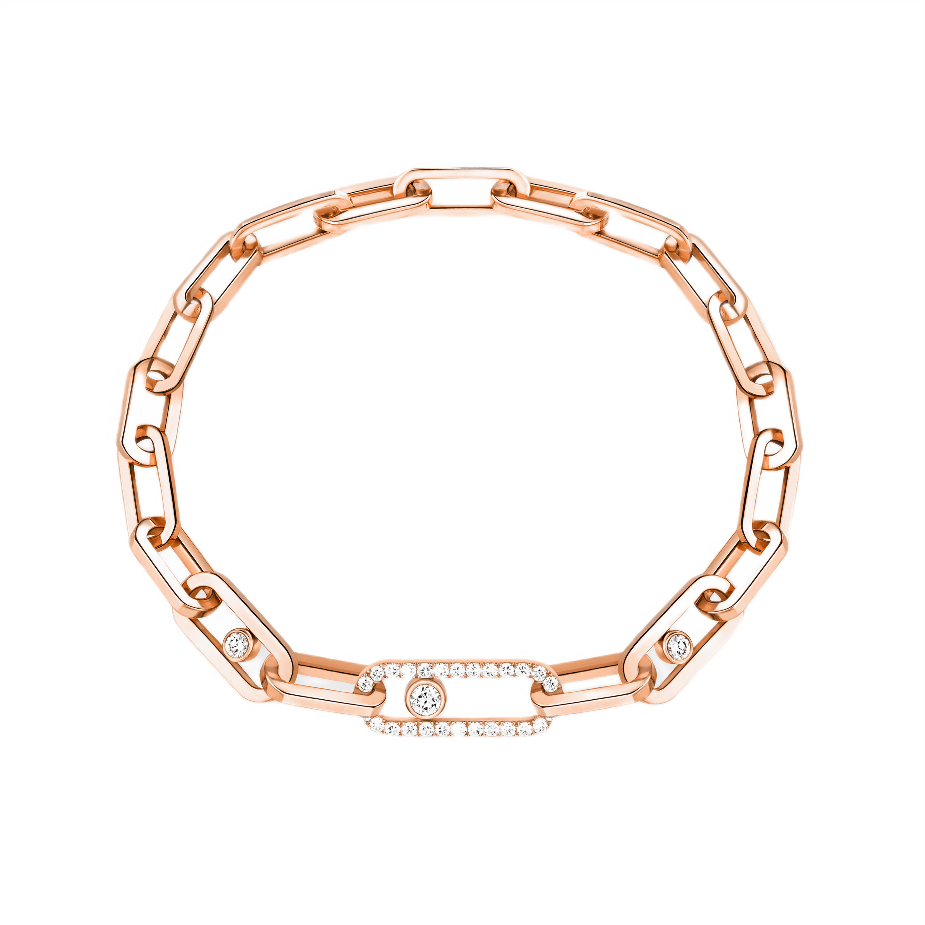 Women Jewellery  MESSIKA, Move Link Pink Gold Diamond Bracelet, SKU: 12576-PG | watchphilosophy.co.uk