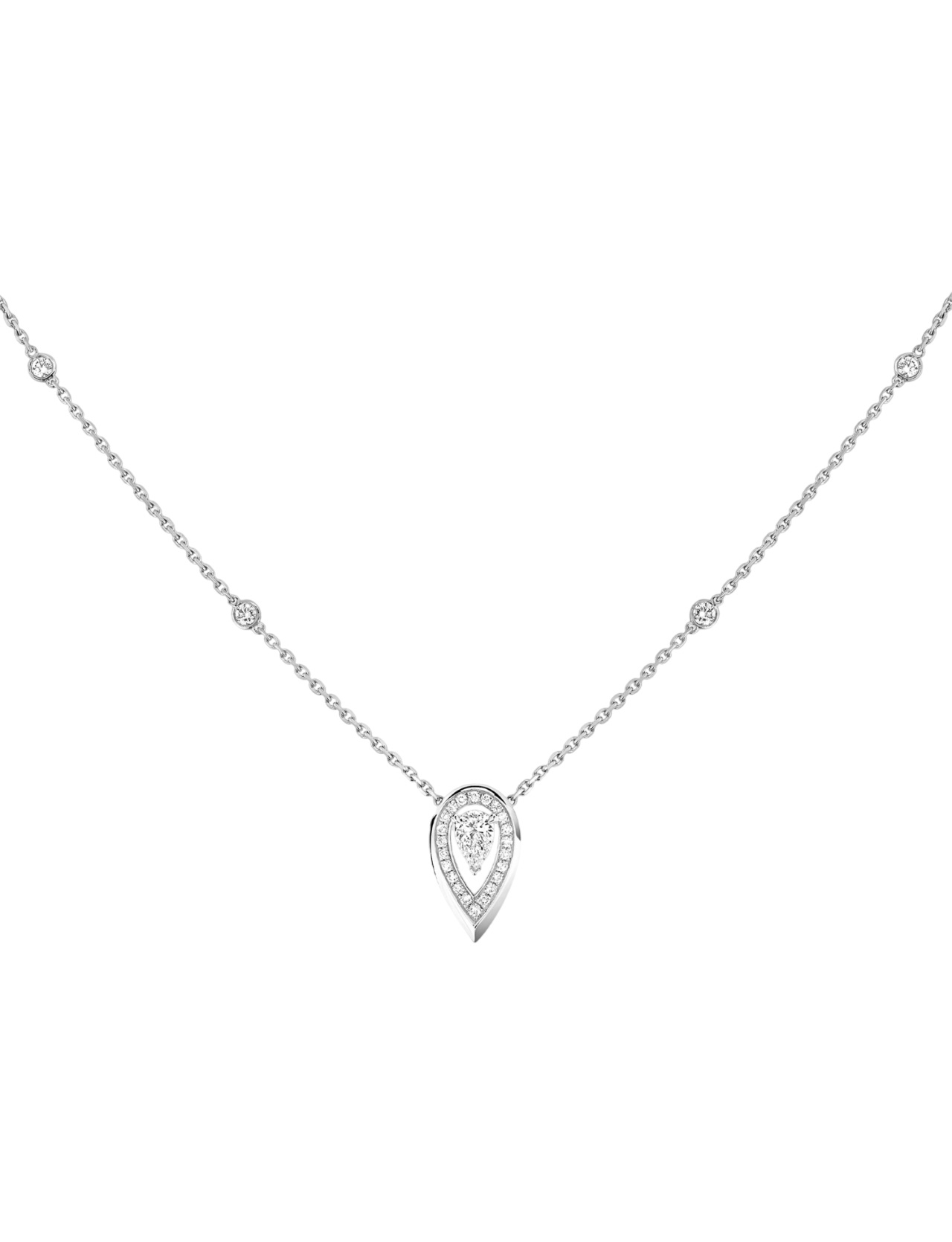 Women Jewellery  MESSIKA, Fiery White Gold Diamond Necklace, SKU: 12611-WG | watchphilosophy.co.uk