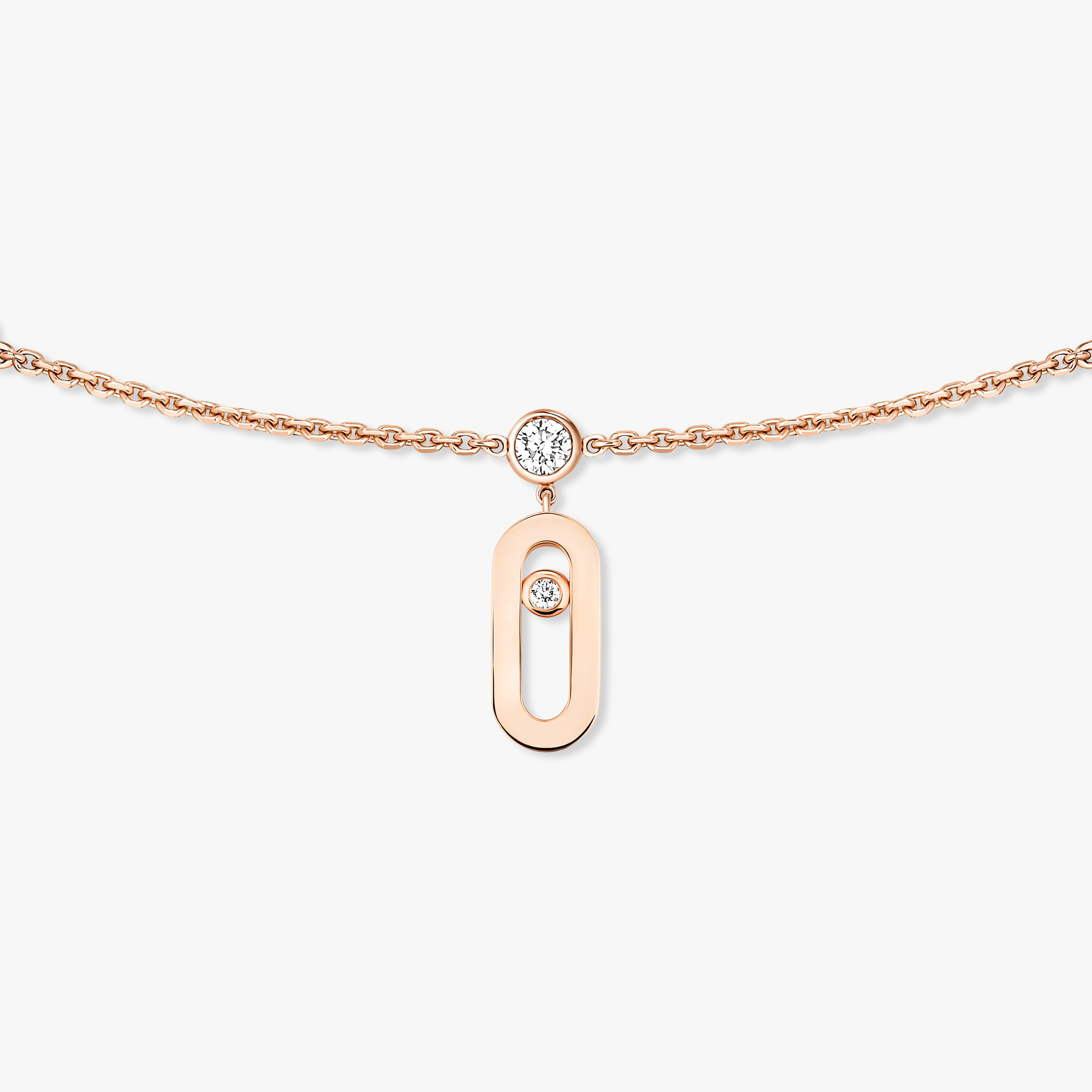 Women Jewellery  MESSIKA, Move Uno Drop Choker Pink Gold Diamond Necklace, SKU: 14588-PG | watchphilosophy.co.uk