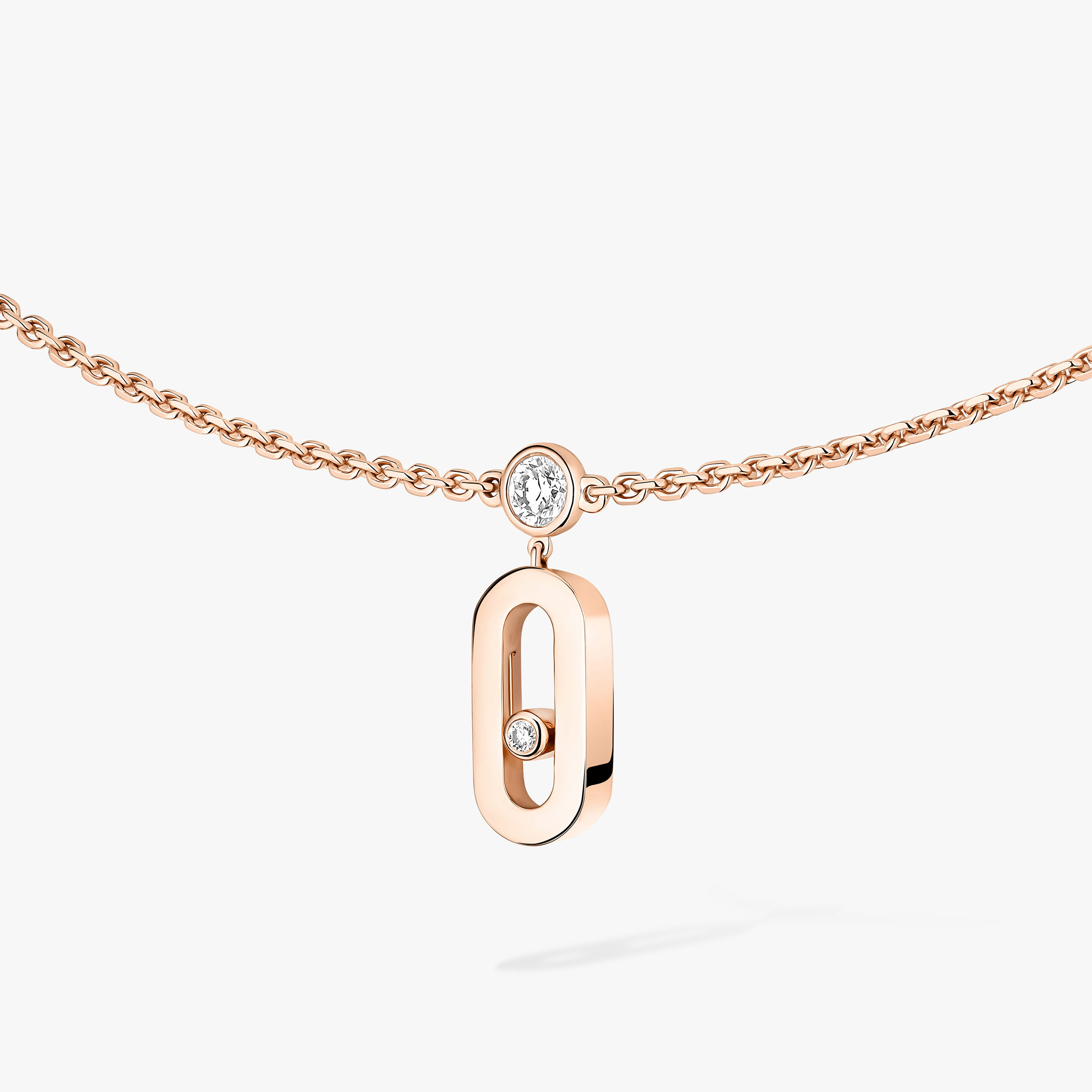 Women Jewellery  MESSIKA, Move Uno Drop Choker Pink Gold Diamond Necklace, SKU: 14588-PG | watchphilosophy.co.uk