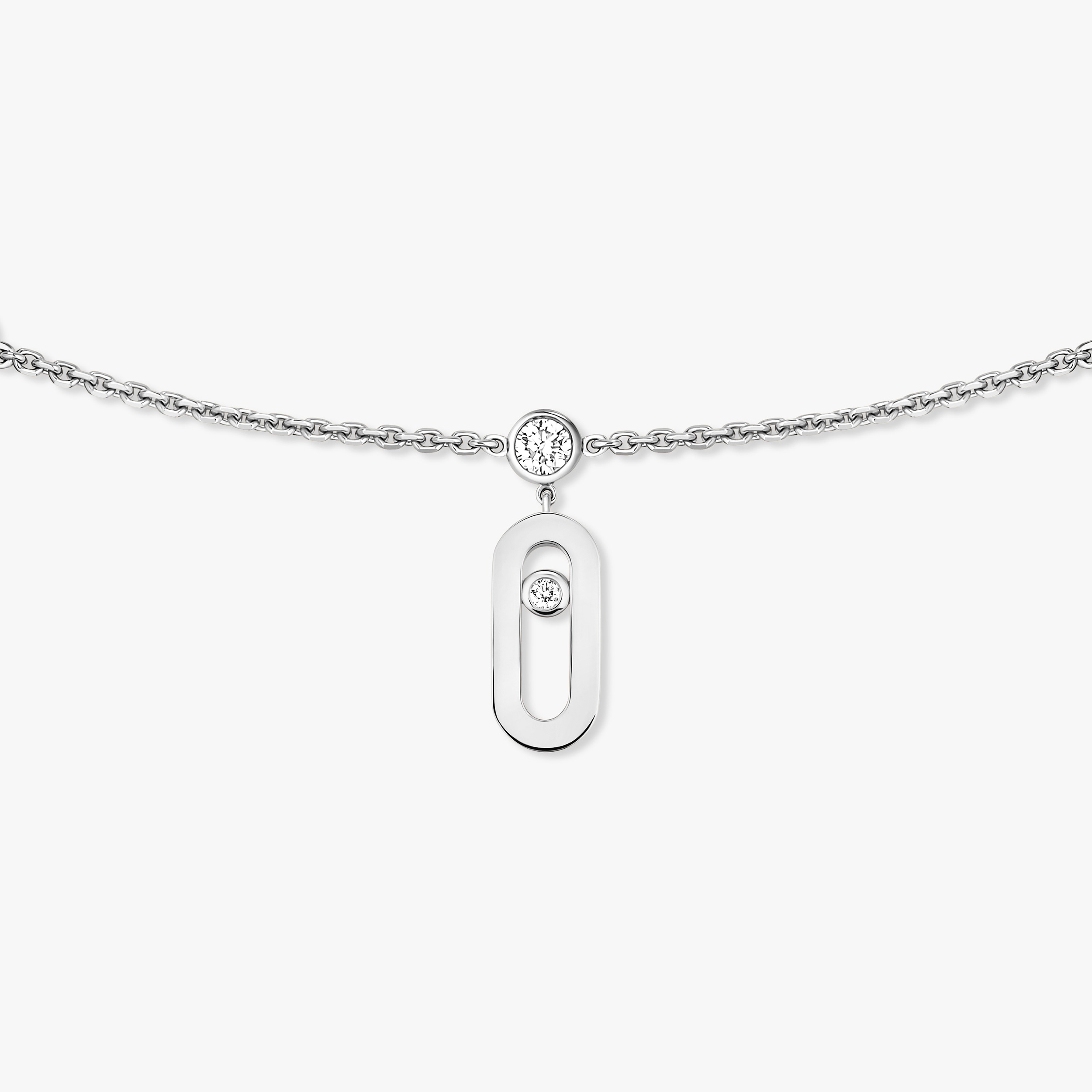 Women Jewellery  MESSIKA, Move Uno Drop Choker White Gold Diamond Necklace, SKU: 14588-WG | watchphilosophy.co.uk