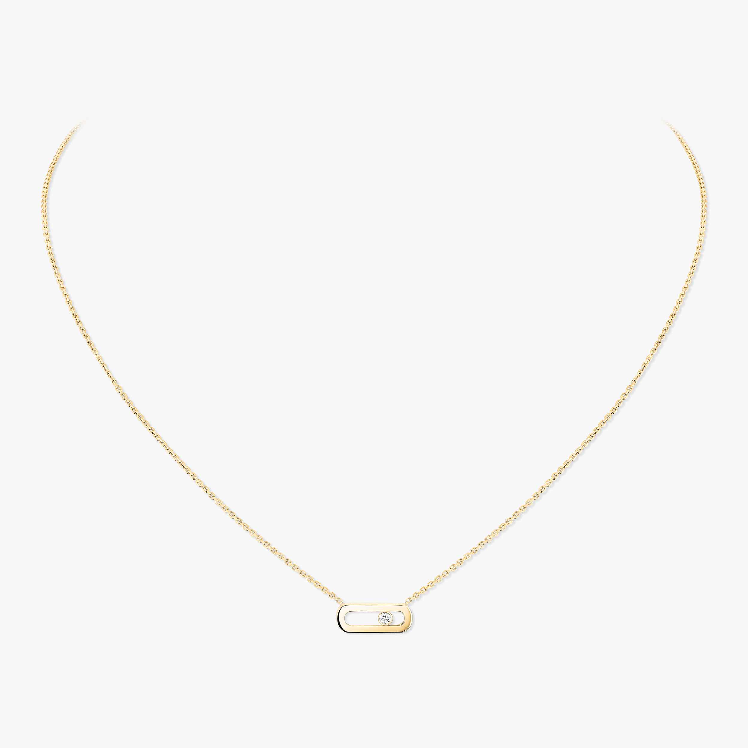 Women Jewellery  MESSIKA, Move Uno Yellow Gold Diamond Necklace, SKU: 14613-YG | watchphilosophy.co.uk