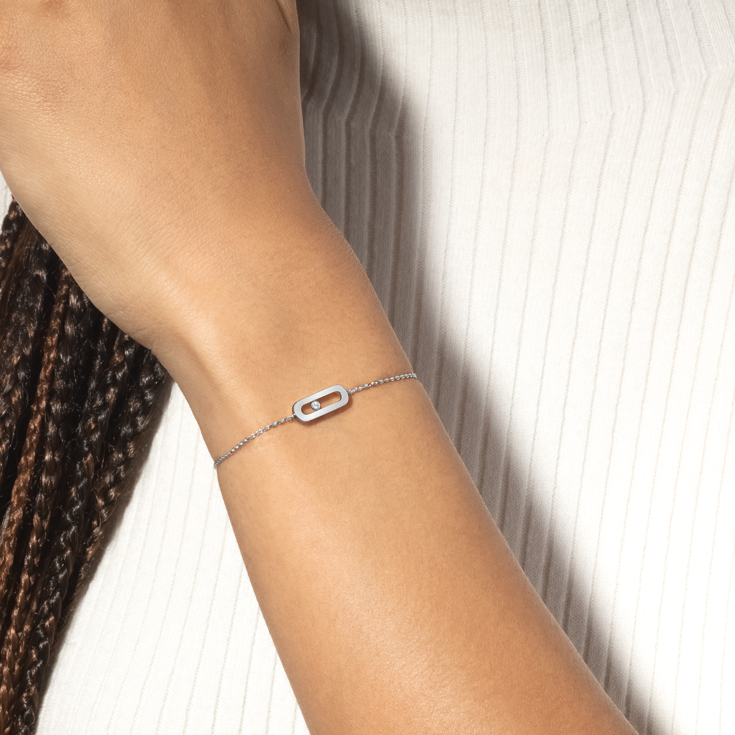 Women Jewellery  MESSIKA, Move Uno White Gold Bracelet, SKU: 14644-WG | watchphilosophy.co.uk