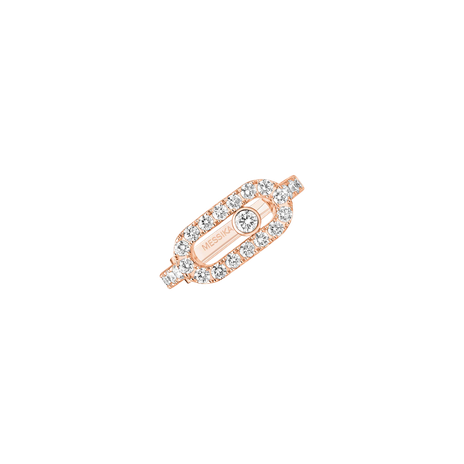 Women Jewellery  MESSIKA, Move Uno Pavé Clip Pink Gold Diamond Earrings, SKU: 14848-PG | watchphilosophy.co.uk