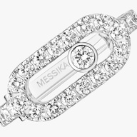 Women Jewellery  MESSIKA, Move Uno Pavé Clip White Gold Diamond Earrings, SKU: 14848-WG | watchphilosophy.co.uk