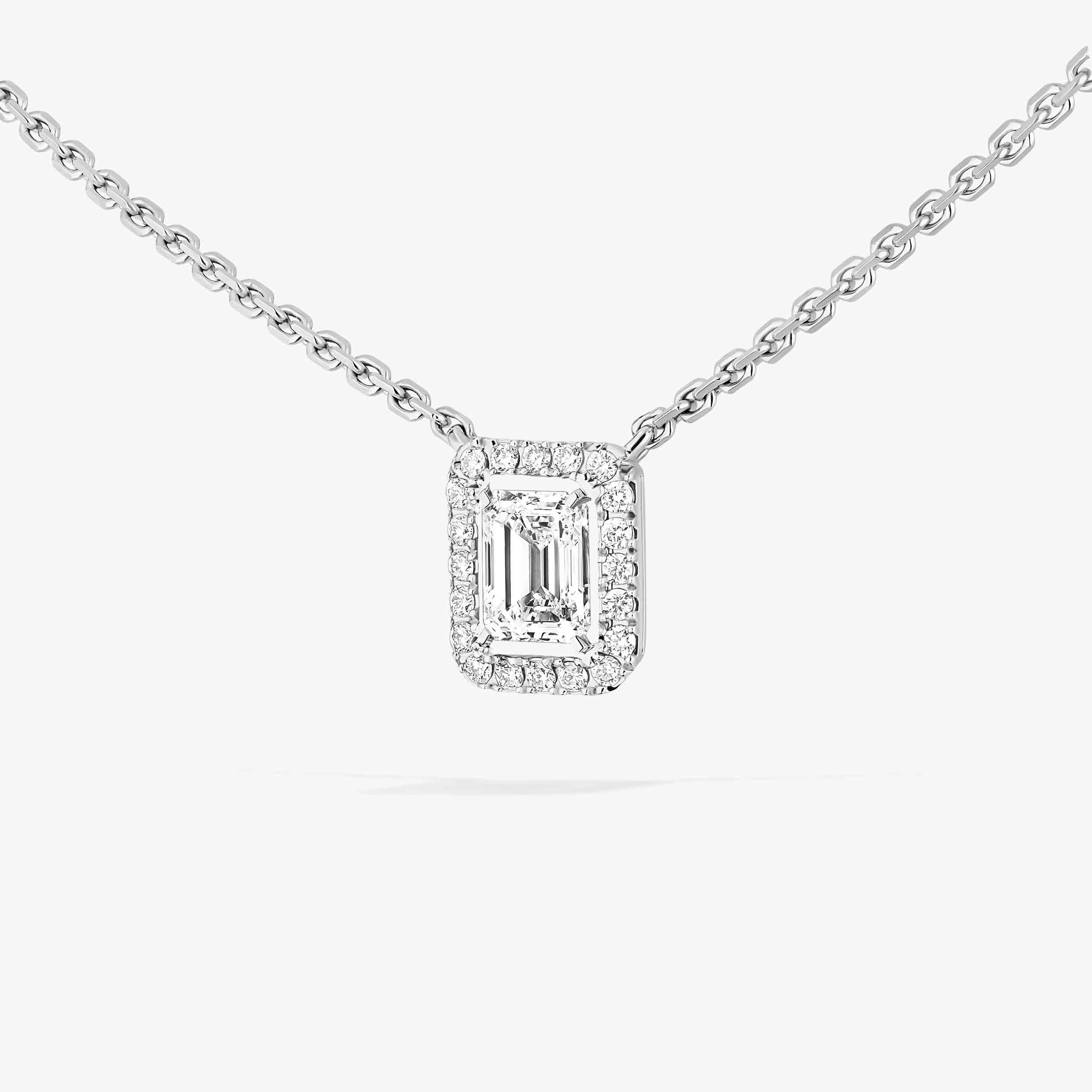 Women Jewellery  MESSIKA, Joy Emerald-Cut Diamond White Gold Necklace, SKU: 15088-WG | watchphilosophy.co.uk