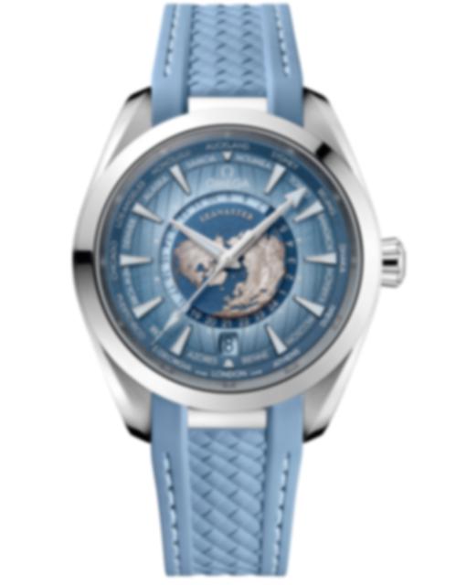 Men's watch / unisex  OMEGA, Seamaster Aqua Terra 150m Co Axial Master Chronometer GMT Worldtimer / 43mm, SKU: 220.12.43.22.03.002 | watchphilosophy.co.uk