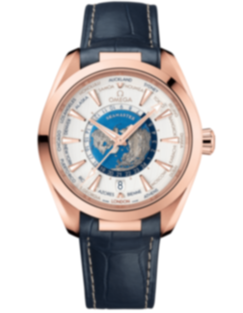Men's watch / unisex  OMEGA, Seamaster Aqua Terra 150m Co Axial Master Chronometer GMT Worldtimer / 43mm, SKU: 220.53.43.22.02.001 | watchphilosophy.co.uk