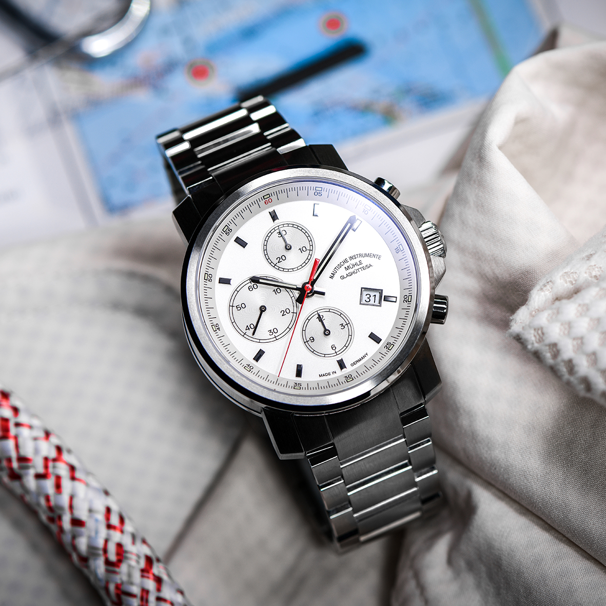 Men's watch / unisex  MÜHLE-GLASHÜTTE, 29ER Chronograph / 42.4 mm, SKU: M1-25-41-MB | watchphilosophy.co.uk