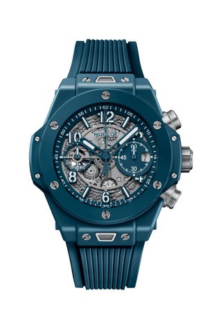 Men's watch / unisex  HUBLOT, Big Bang Unico Petrol Blue Ceramic / 42mm, SKU: 441.ES.5121.RX | watchphilosophy.co.uk