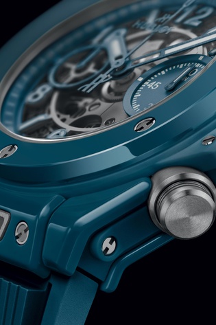 Men's watch / unisex  HUBLOT, Big Bang Unico Petrol Blue Ceramic / 42mm, SKU: 441.ES.5121.RX | watchphilosophy.co.uk