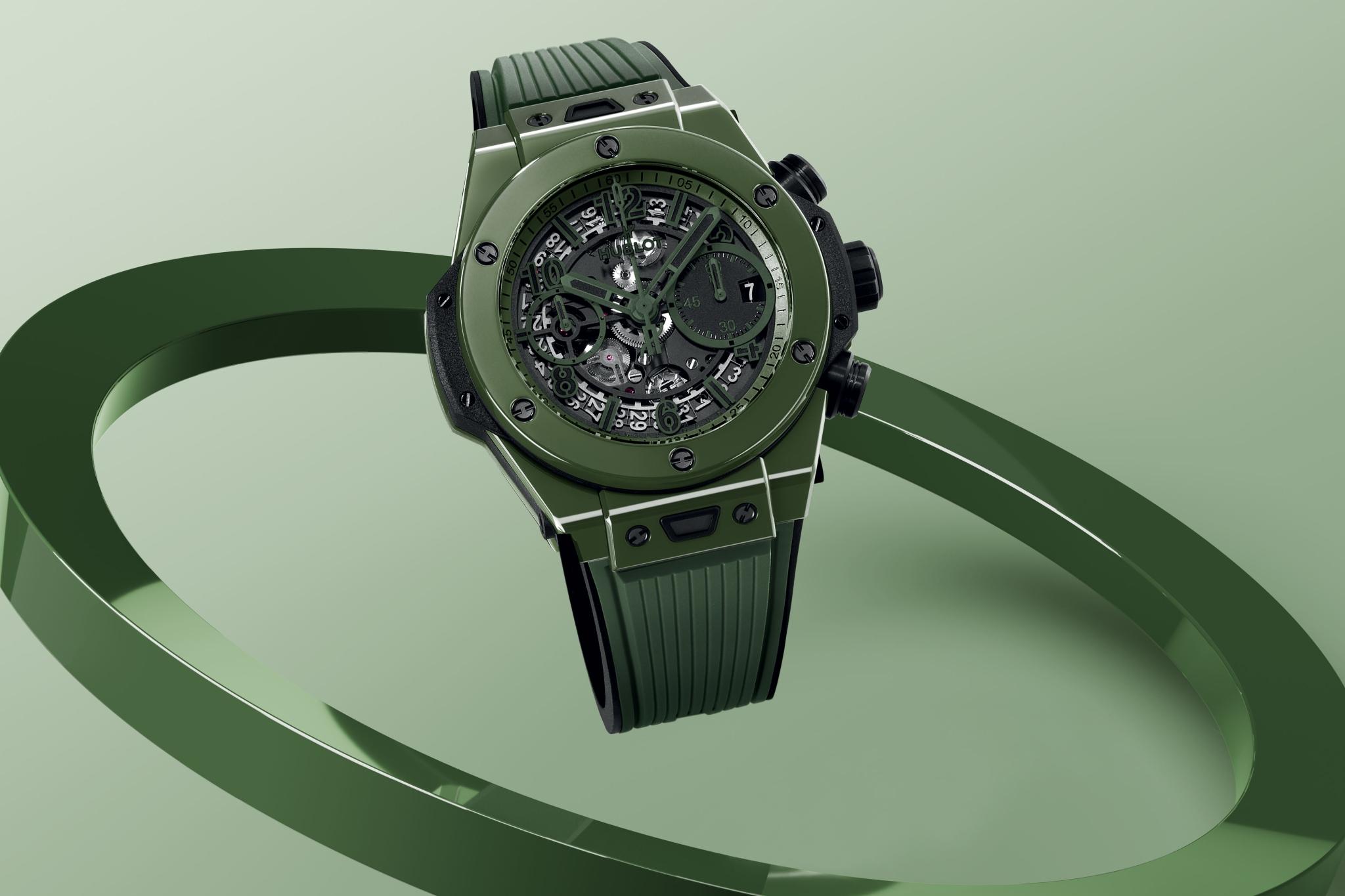 Men's watch / unisex  HUBLOT, Big Bang Unico Green Ceramic Limited Edition / 42mm, SKU: 441.GX.5210.RX | watchphilosophy.co.uk