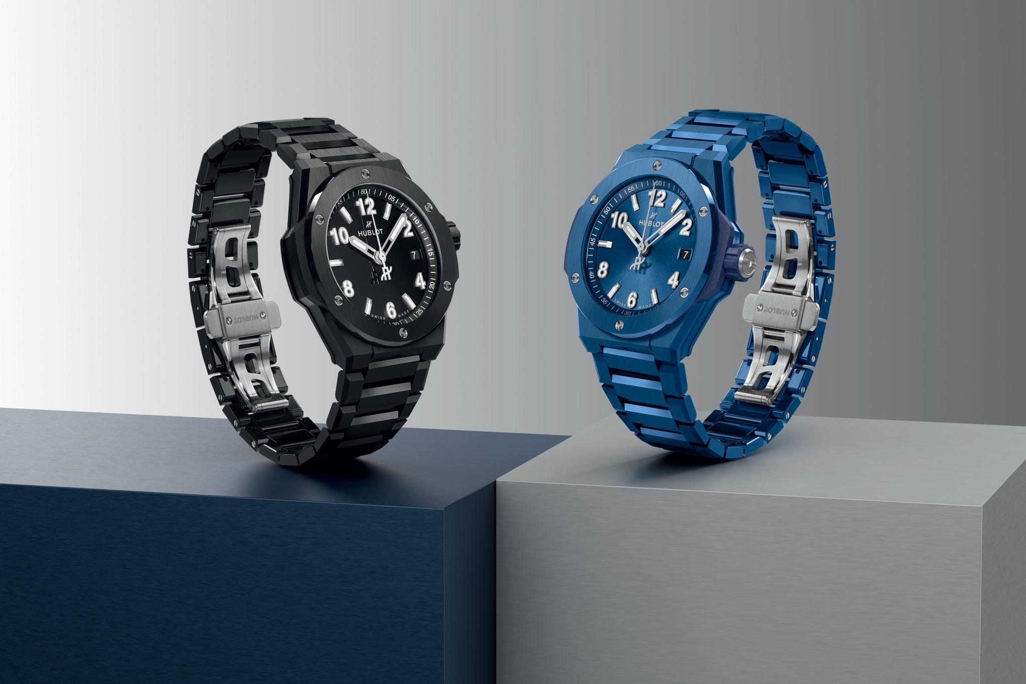 Men's watch / unisex  HUBLOT, Big Bang Integrated Time Only Blue Magic / 38mm, SKU: 457.EX.7170.EX | watchphilosophy.co.uk