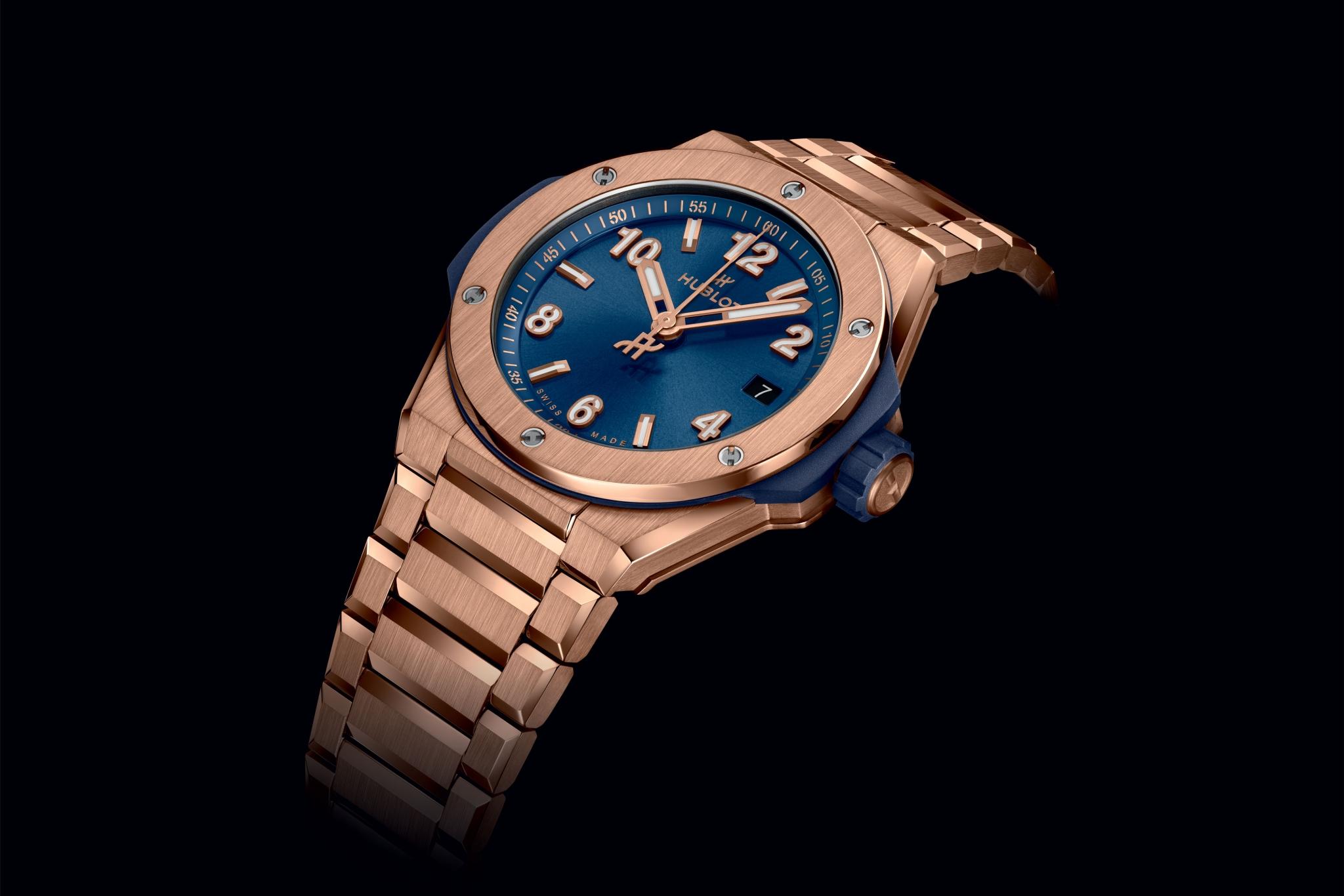 Men's watch / unisex  HUBLOT, Big Bang Integrated Time Only King Gold Blue / 38mm, SKU: 457.OX.7180.OX | watchphilosophy.co.uk