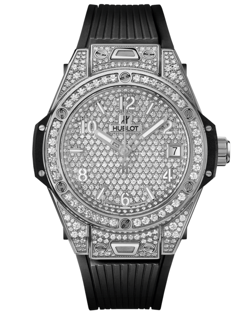 Men's watch / unisex  HUBLOT, One Click Steel Full Pave / 39mm, SKU: 465.SX.9010.RX.1604 | watchphilosophy.co.uk