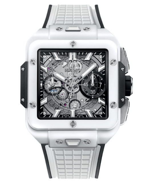 Men's watch / unisex  HUBLOT, Square Bang Unico White Ceramic / 42mm, SKU: 821.HX.0170.RX | watchphilosophy.co.uk