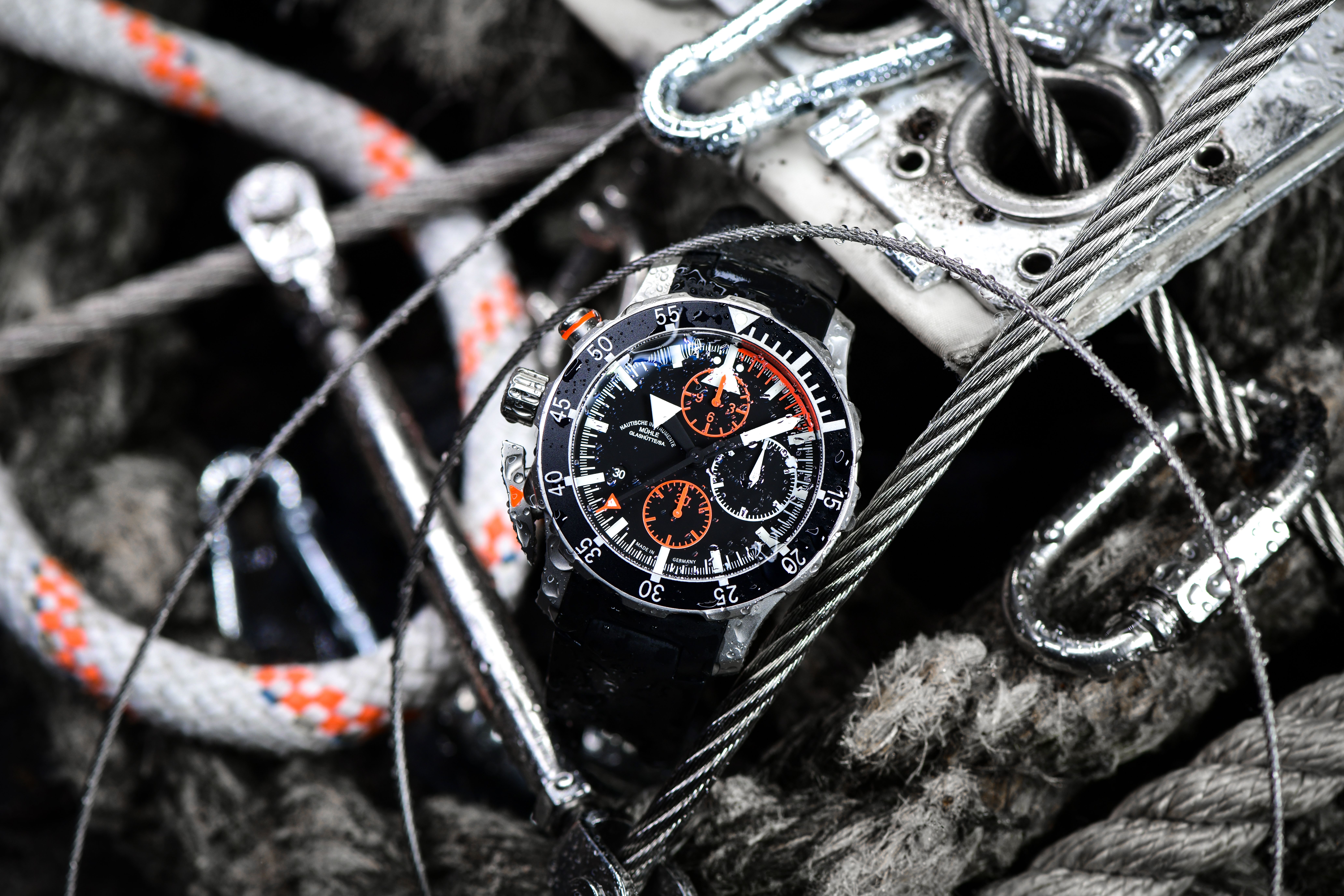 Men's watch / unisex  MÜHLE-GLASHÜTTE, S.A.R. Flieger-Chronograph / 45 mm, SKU: M1-41-33-KB | watchphilosophy.co.uk