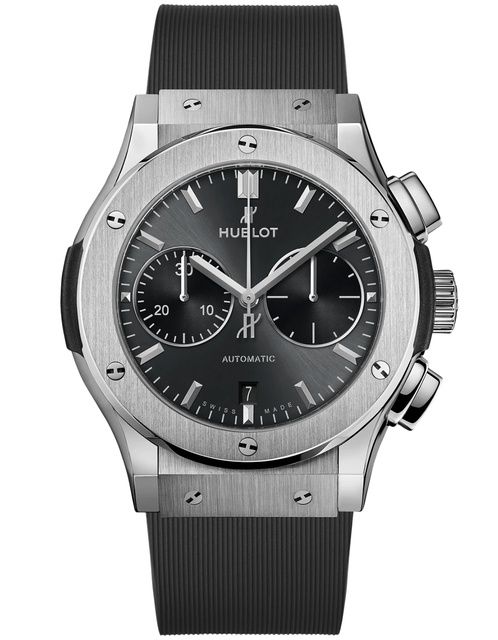 Men's watch / unisex  HUBLOT, Classic Fusion Racing Grey Chronograph Titanium / 45mm, SKU: 521.NX.7071.RX | watchphilosophy.co.uk