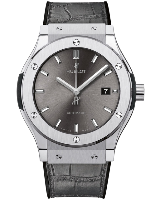 Men's watch / unisex  HUBLOT, Classic Fusion Racing Grey Titanium / 42mm, SKU: 542.NX.7071.LR | watchphilosophy.co.uk
