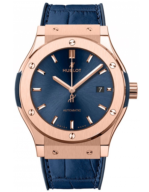 Men's watch / unisex  HUBLOT, Classic Fusion King Gold Blue / 42mm, SKU: 542.OX.7180.LR | watchphilosophy.co.uk