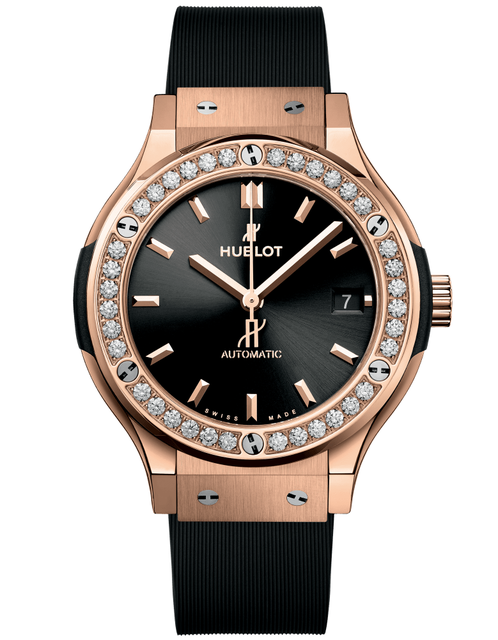 Men's watch / unisex  HUBLOT, Classic Fusion King Gold Diamonds / 38mm, SKU: 565.OX.1480.RX.1204 | watchphilosophy.co.uk
