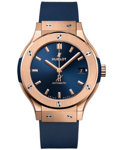Men's watch / unisex  HUBLOT, Classic Fusion King Gold Blue / 38mm, SKU: 565.OX.7180.RX | watchphilosophy.co.uk