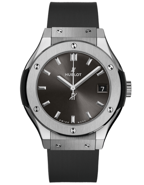 Ladies' watch  HUBLOT, Classic Fusion Racing Grey Titanium / 33mm, SKU: 581.NX.7071.RX | watchphilosophy.co.uk