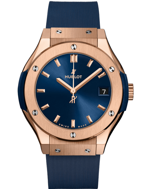 Ladies' watch  HUBLOT, Classic Fusion King Gold Blue / 33mm, SKU: 581.OX.7180.RX | watchphilosophy.co.uk