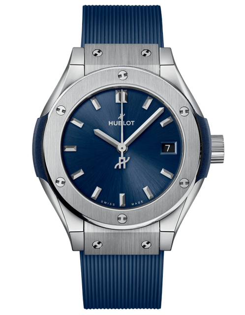 Ladies' watch  HUBLOT, Classic Fusion Titanium Blue / 29mm, SKU: 591.NX.7170.RX | watchphilosophy.co.uk