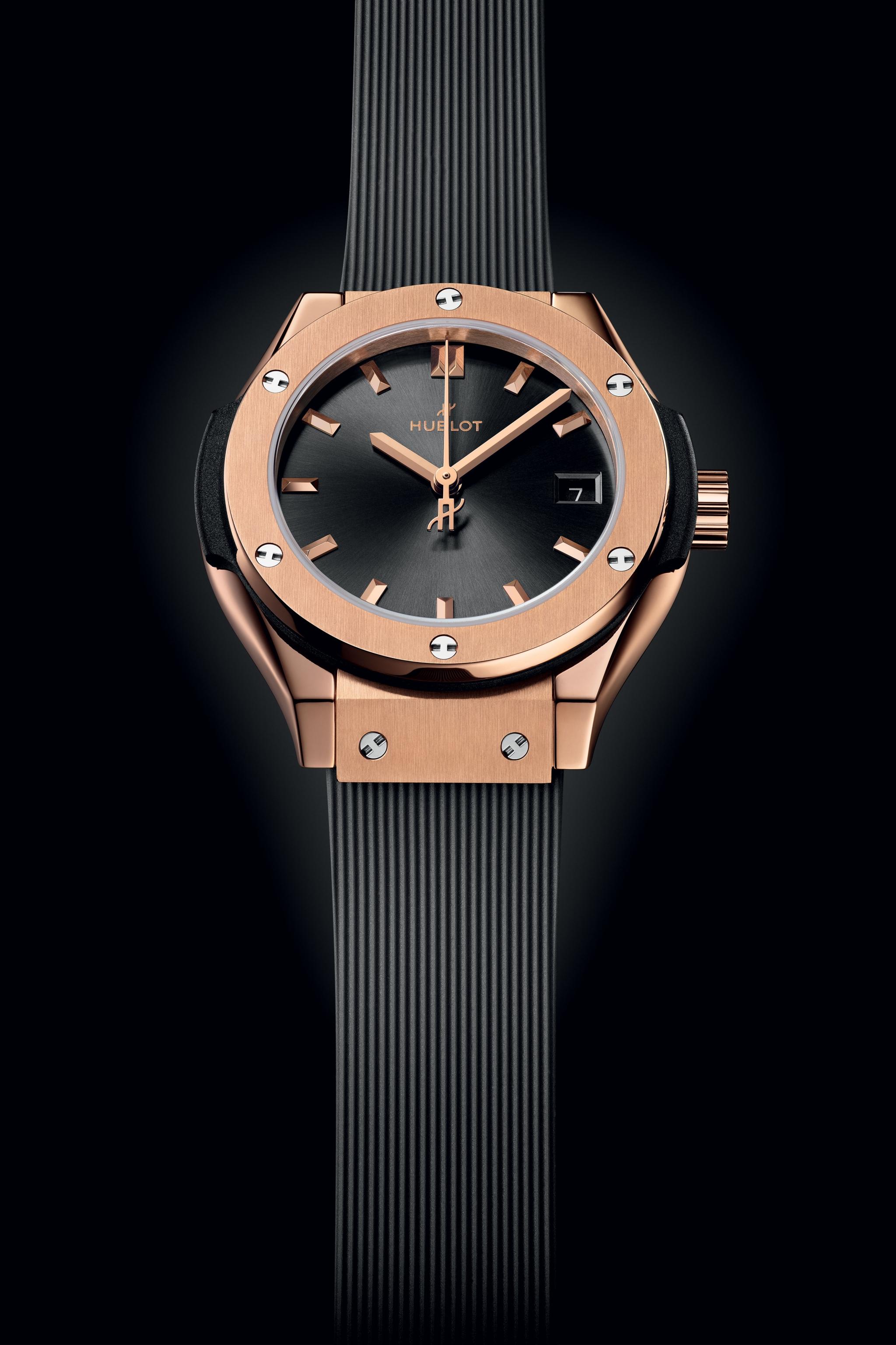 Ladies' watch  HUBLOT, Classic Fusion King Gold Grey / 29mm, SKU: 591.OX.7080.RX | watchphilosophy.co.uk