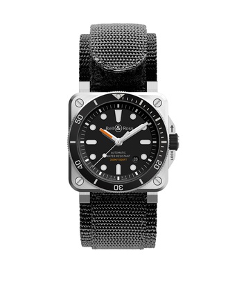 Men's watch / unisex  BELL & ROSS, BR 03-92 Diver / 42mm, SKU: BR0392-D-BL-ST/SRB | watchphilosophy.co.uk