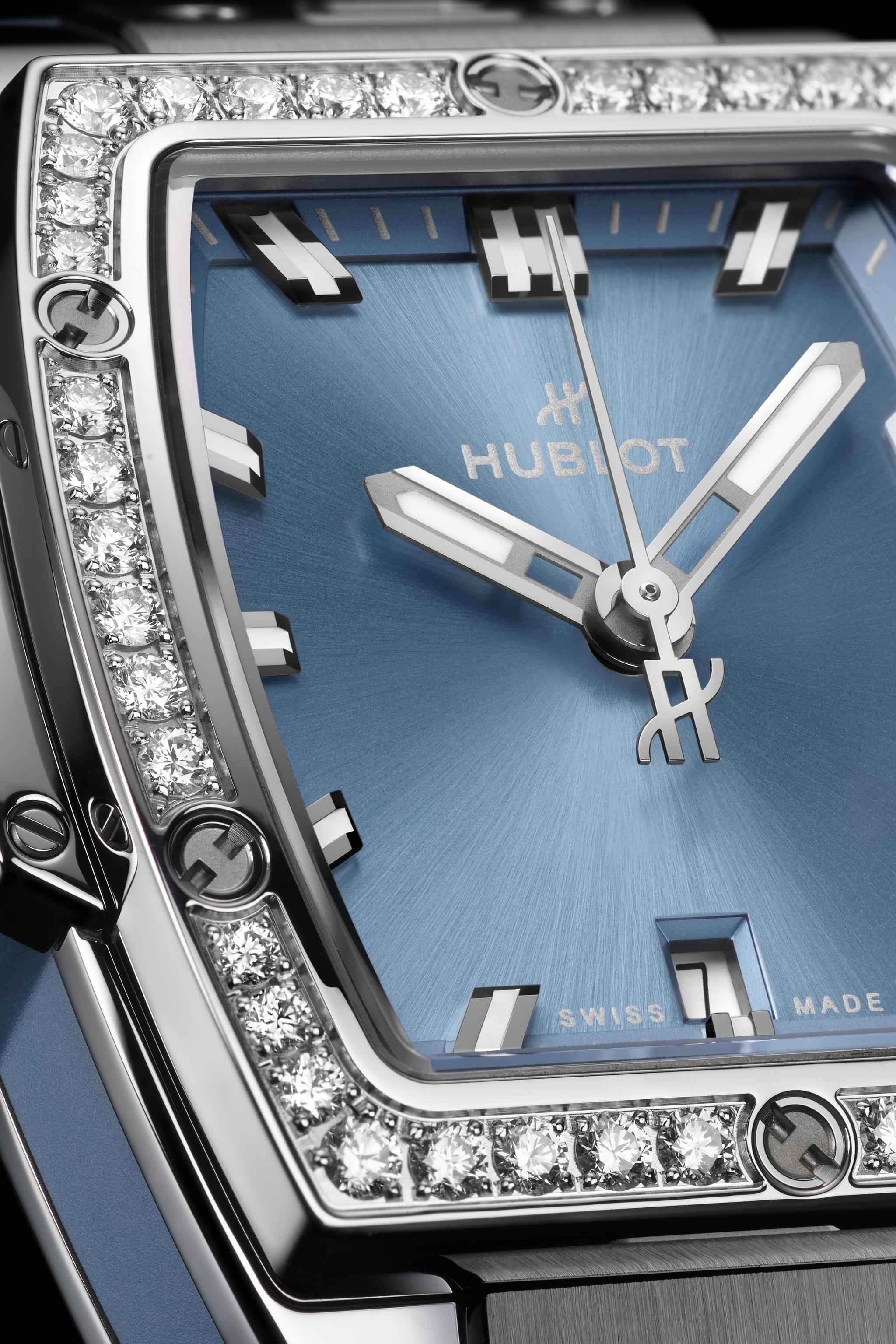 Ladies' watch  HUBLOT, Spirit of Big Bang Steel Coal Blue Diamonds / 32mm, SKU: 682.SX.717B.RX.1204 | watchphilosophy.co.uk