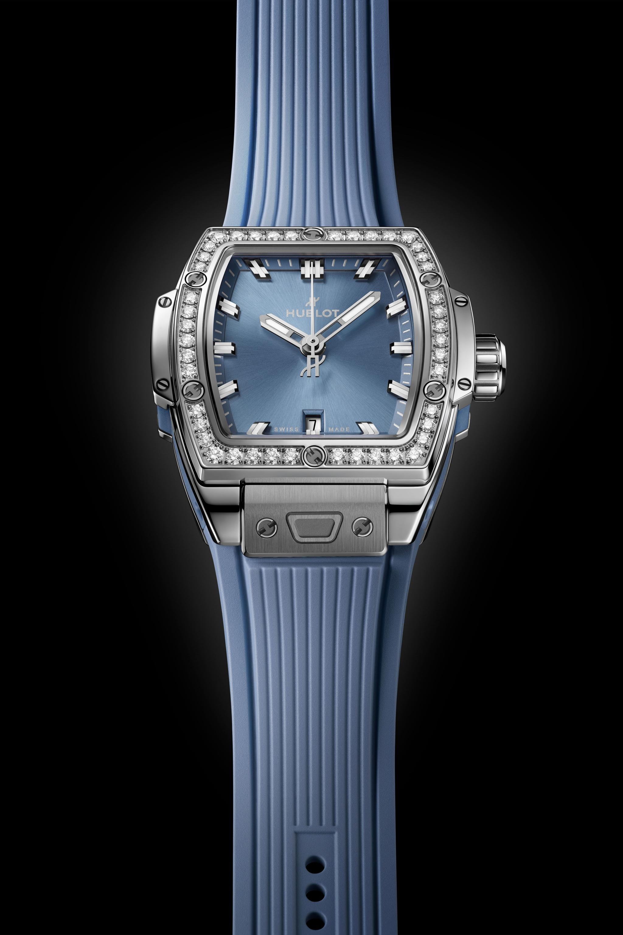 Ladies' watch  HUBLOT, Spirit of Big Bang Steel Coal Blue Diamonds / 32mm, SKU: 682.SX.717B.RX.1204 | watchphilosophy.co.uk