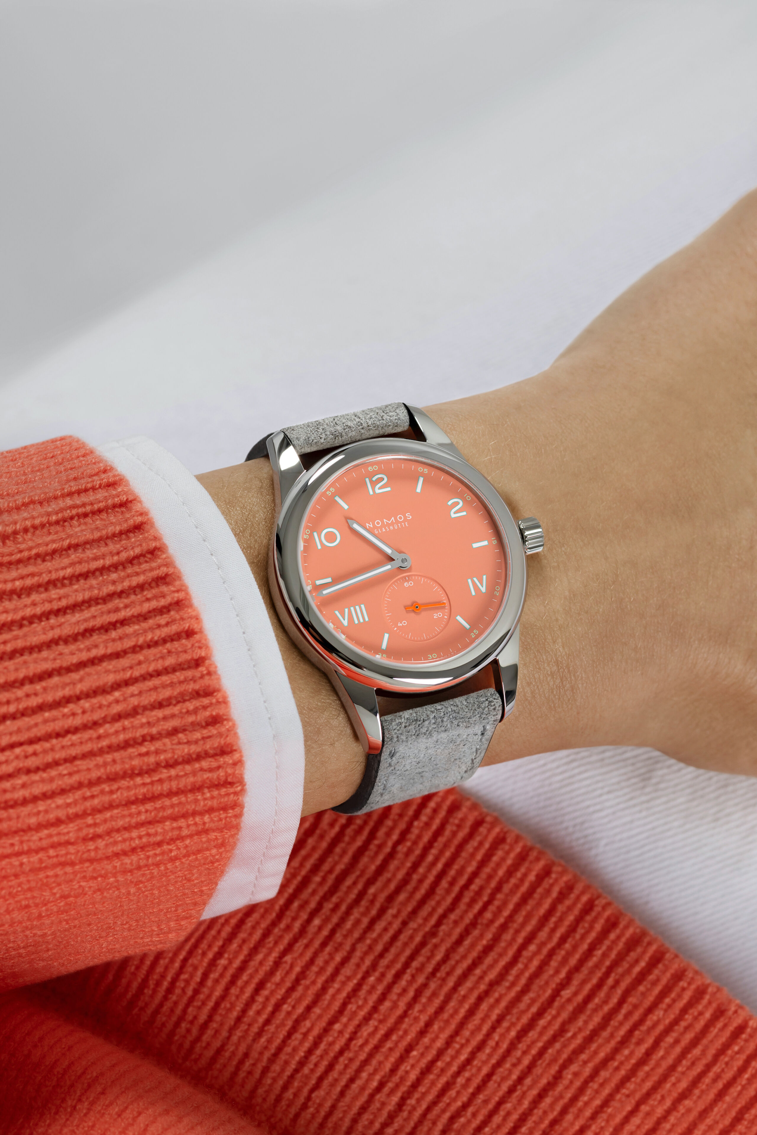 Men's watch / unisex  NOMOS GLASHÜTTE, Club Campus Cream Coral / 36mm, SKU: 714.GB | watchphilosophy.co.uk