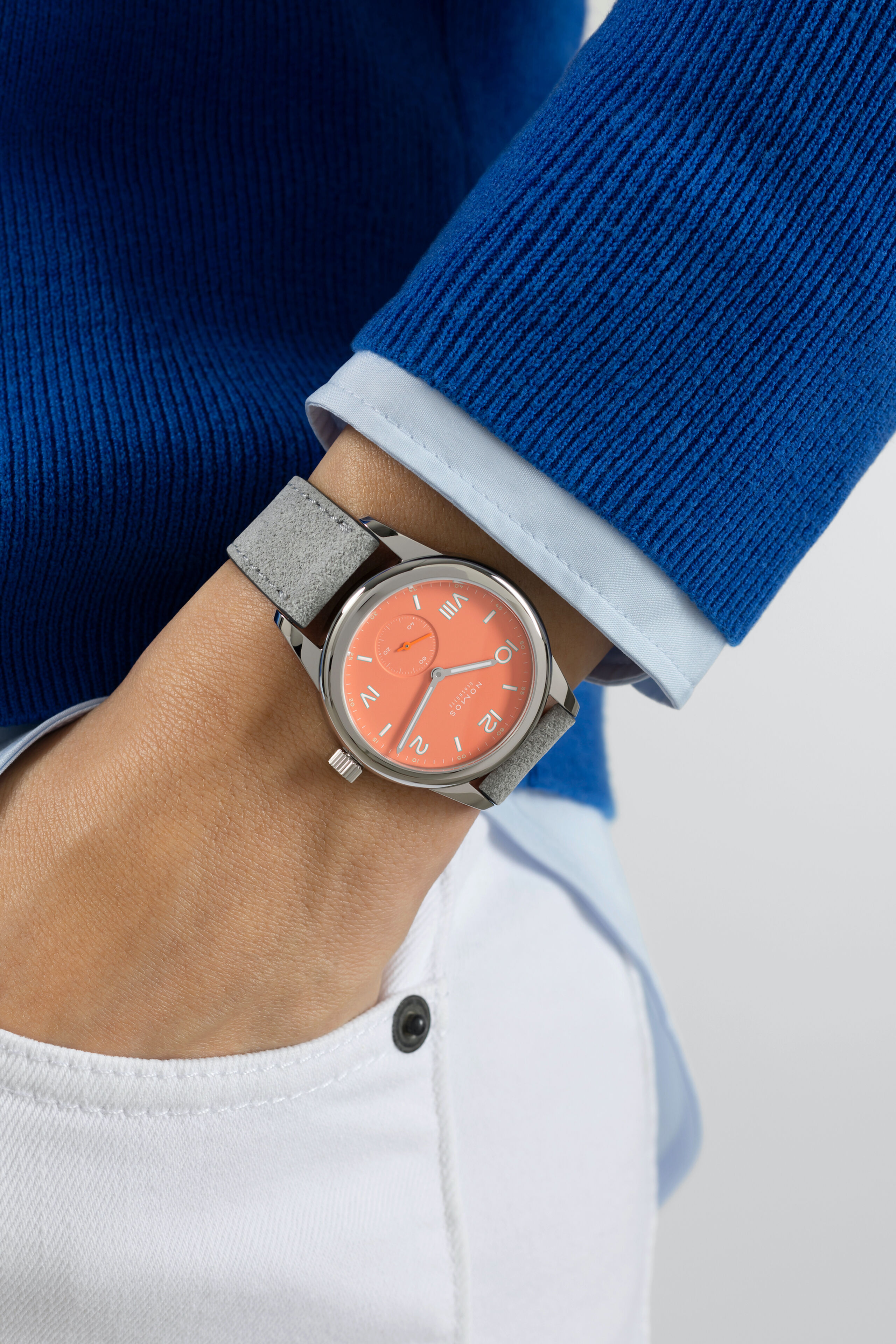 Men's watch / unisex  NOMOS GLASHÜTTE, Club Campus Cream Coral / 36mm, SKU: 714.GB | watchphilosophy.co.uk
