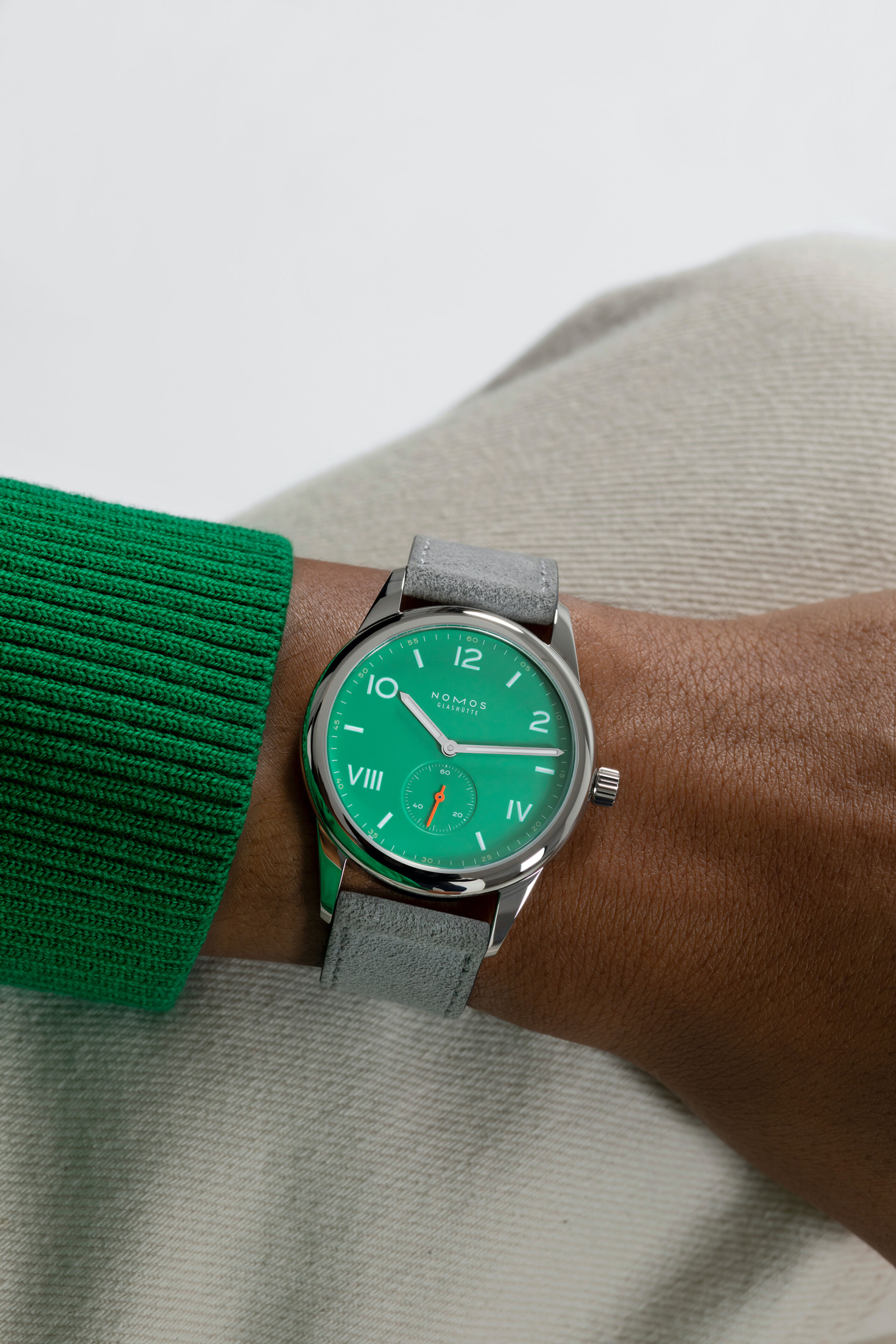 Men's watch / unisex  NOMOS GLASHÜTTE, Club Campus 38 Electric Green / 38.50mm, SKU: 726 | watchphilosophy.co.uk
