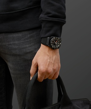 Men's watch / unisex  BELL & ROSS, BR 03-92 Diver Black Matte / 42mm, SKU: BR0392-D-BL-CE/SRB | watchphilosophy.co.uk