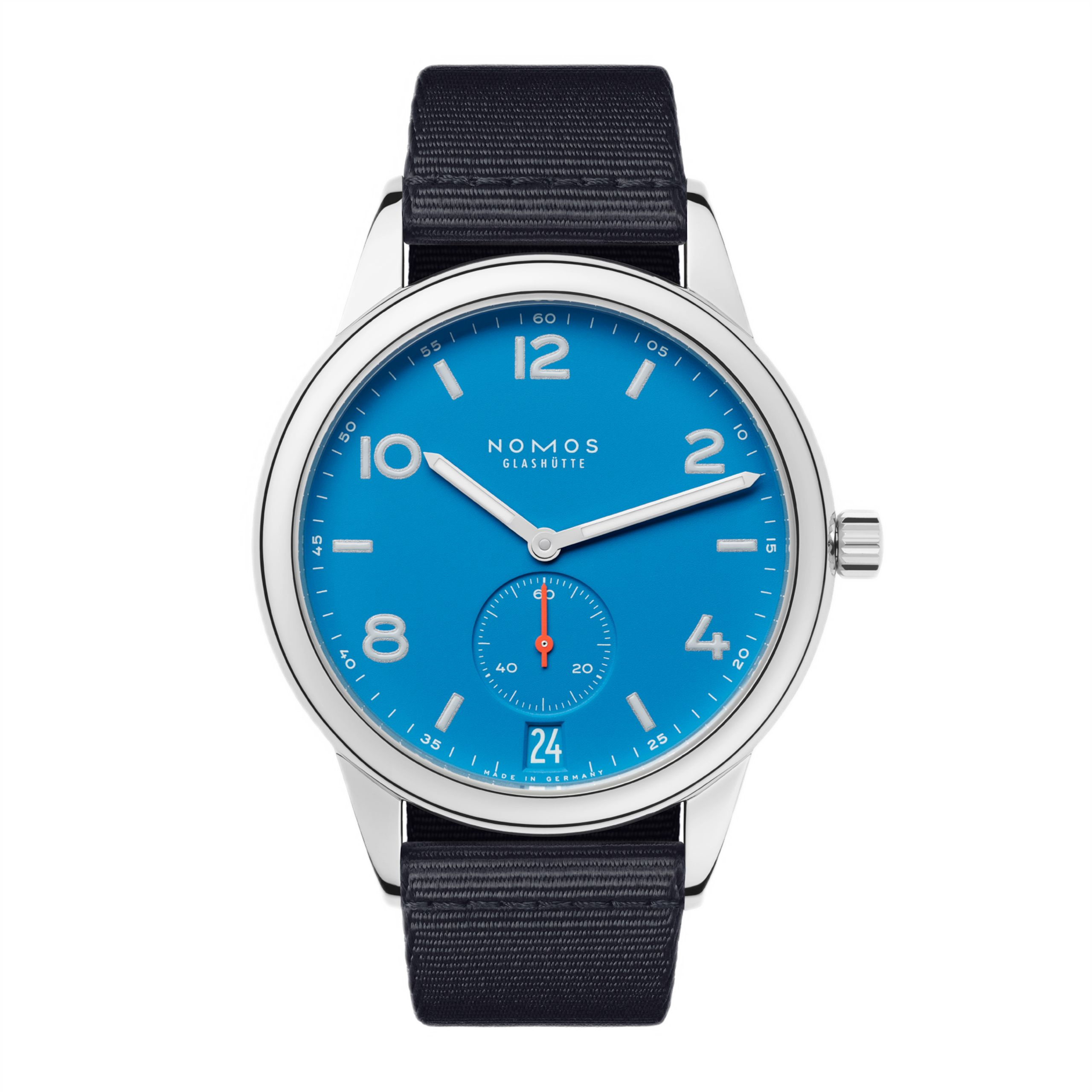 Men's watch / unisex  NOMOS GLASHÜTTE, Club Automatic Date Siren Blue / 41.50mm, SKU: 777 | watchphilosophy.co.uk