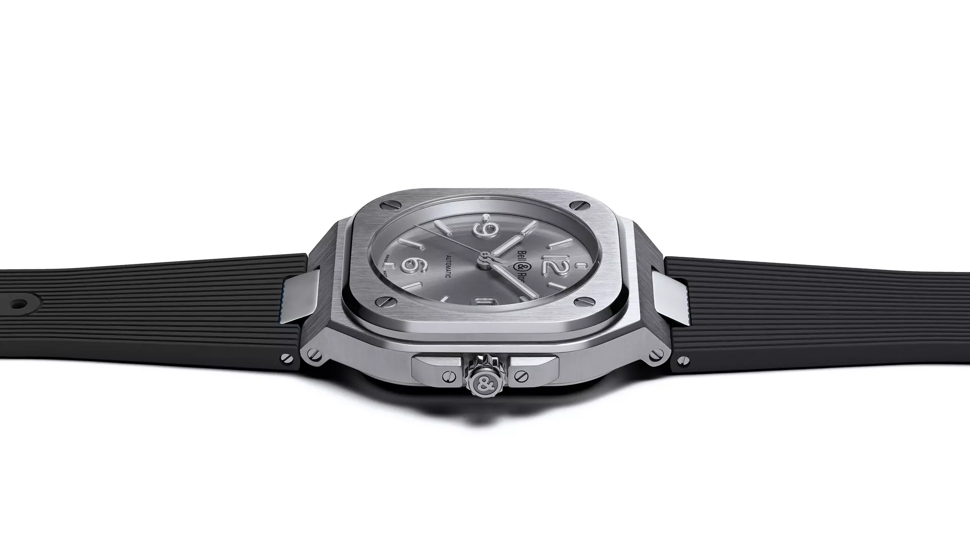 Men's watch / unisex  BELL & ROSS, BR 05 Grey Steel / 40mm, SKU: BR05A-GR-ST/SRB | watchphilosophy.co.uk