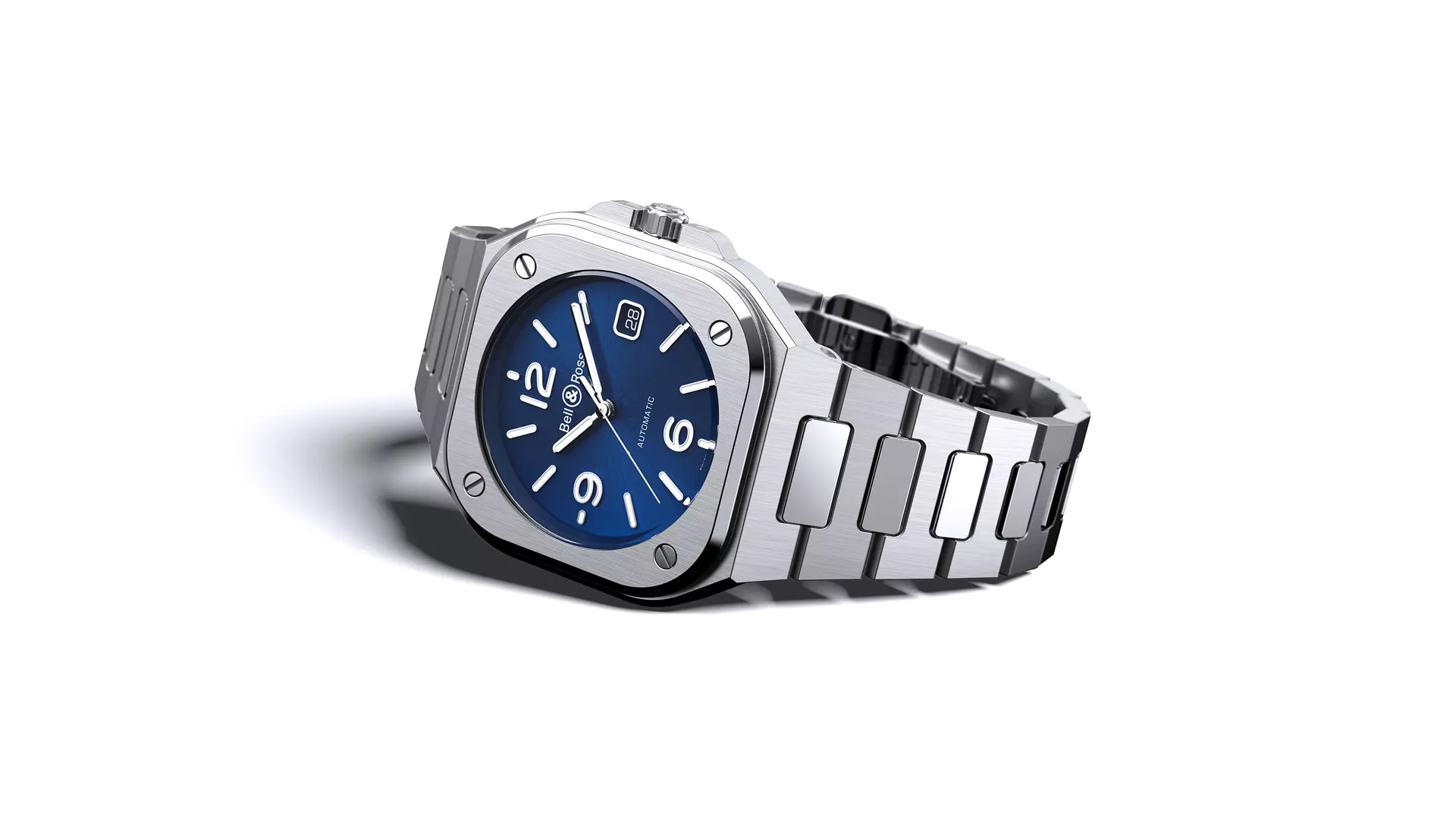 Men's watch / unisex  BELL & ROSS, BR 05 Blue Steel / 40mm, SKU: BR05A-BLU-ST/SST | watchphilosophy.co.uk