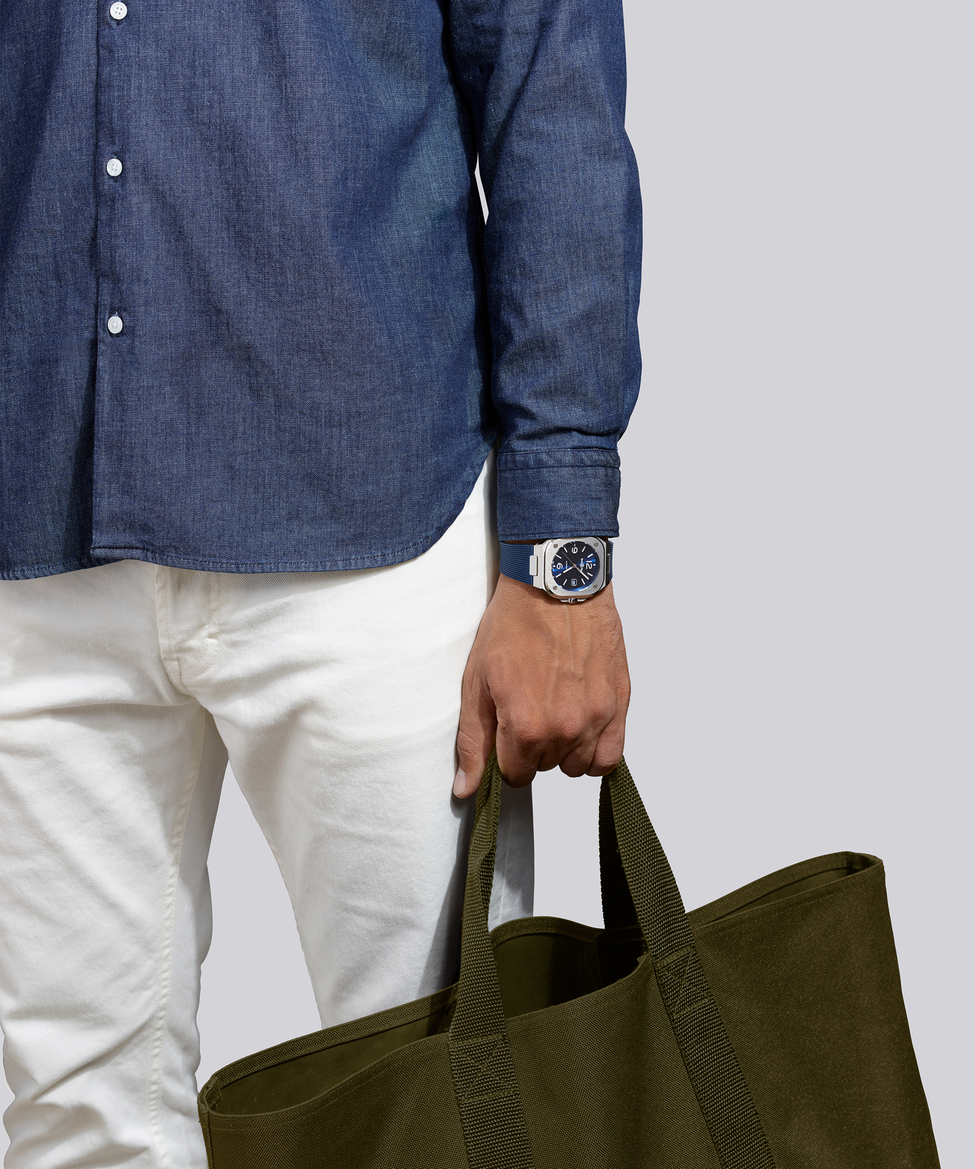 Men's watch / unisex  BELL & ROSS, BR 05 Blue Steel / 40mm, SKU: BR05A-BLU-ST/SRB | watchphilosophy.co.uk